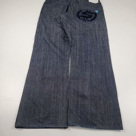 Vintage Y2K Shmack Baggy Wide Leg Jeans Mens 38x33 JNCO Southpole Skater Grunge - Picture 9 of 12